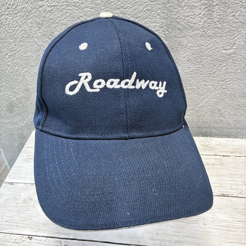 J Hats Roadway Navy Blue Baseball Cap Adjustable Embroidered Logo Dad Hat Mens